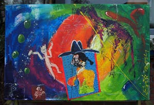 Niet of onleesbaar gesigneerd - Olieverf op doek , Zonder titel – spieraam 80 x 120 cm. kopen? Bied vanaf 1!