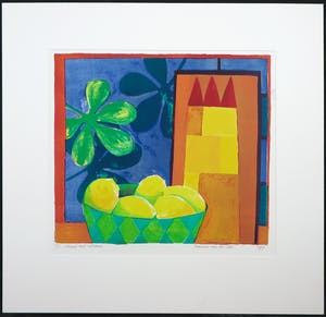 Fenneke van der Elst - Lot van twee litho's, Schaal met citroenen en Stilleven met bladeren en fruit I kopen? Bied vanaf 20!