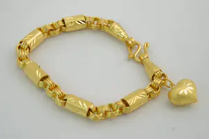 50 - Hoog gehalte 22Krt geel-gouden schakel armband -met grote harthanger kopen? Bied vanaf 780!