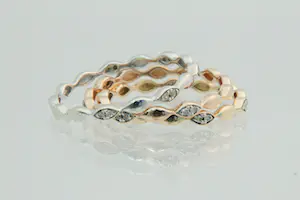 33-Drie Elegante 9Krt rosé & wit & geel dames ringen - met diamant kopen? Bied vanaf 100!