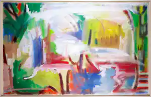 Klaas Boonstra - Olieverf op board, Schöre - Ingelijst (Groot) verkocht voor € 120!