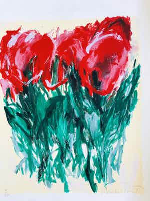 Michel Poort - Tulpen rood verkocht voor € 45!
