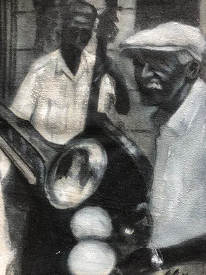 Niet of onleesbaar gesigneerd - Cubaanse (straat) muzikanten kopen? Bied vanaf 1!
