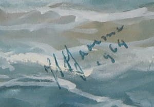 Niet of onleesbaar gesigneerd - Gouache, Boot - Ingelijst kopen? Bied vanaf 1!