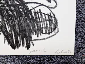 Jan Sierhuis - Originele monochrome Litho abstract - 1961 - potloodgesigneerd kopen? Bied vanaf 39!