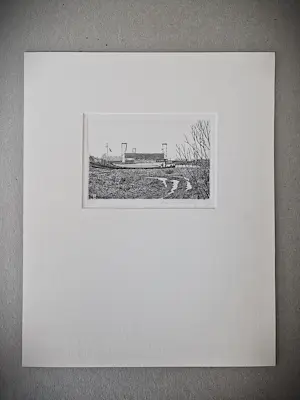 Wim van der Meij - fraai gedetailleerde Ets "binnenvaartschip" - kleine oplage - gesigneerd kopen? Bied vanaf 36!