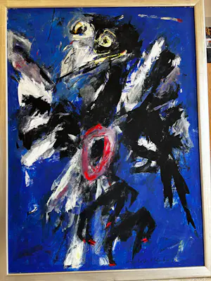 Charlotte Molenkamp - Voorstellende gewonde vogel blauw kopen? Bied vanaf 1500!