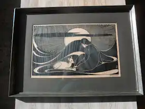 Jan Schonk - Houtdruk, Titel De morgen verkocht voor € 70!