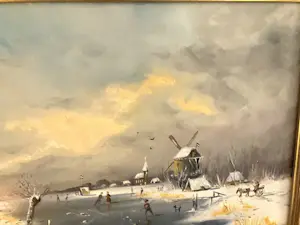 Henk Poeder - Hollandsch Winterlandschap met koek en zoopie kopen? Bied vanaf 115!