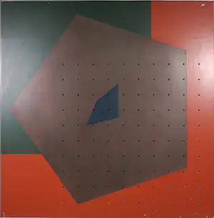 Jean van Wijk - Gemengde techniek op geperforeerd paneel, Zonder titel II - Ingelijst (Zeer groot) kopen? Bied vanaf 1!
