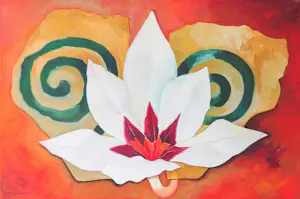 Jan van Delft - Acryl op doek, Acidanthera (groot) kopen? Bied vanaf 200!
