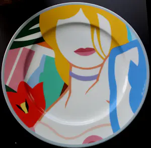 Tom Wesselmann - Porseleinen bord: 'Blonde Vivienne' kopen? Bied vanaf 495!