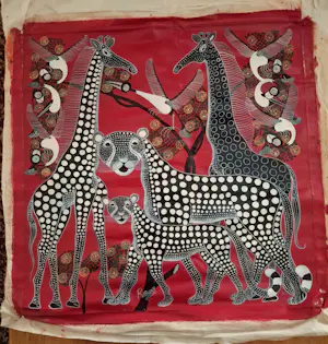 Rubuni Rashidi - Giraffe Family and Cheetah Family in Red kopen? Bied vanaf 150!