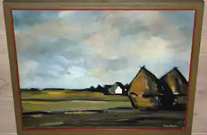 Pieter de Bodt - Landschap Brabant - olieverfschilderij verkocht voor € 150!