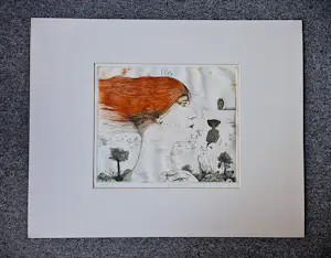 Nicolaas Wijnberg - Grote, in zeer kleine oplage (prova III 3/12) gemaakte kleuren-Ets "Fö(h)n " kopen? Bied vanaf 44!