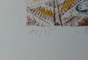 Andreas Dress - Elegie 1 - Radierung mit Unikatcharakter, von Hand aquarelliert 2007 kopen? Bied vanaf 50!