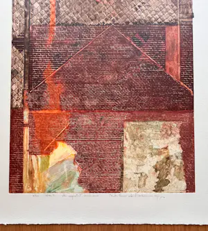 Miki Van der Eecken - Kleurets aquatint - Miki Van Der Eecken - "GEVEL 5" - 1/50 - 1974 kopen? Bied vanaf 75!