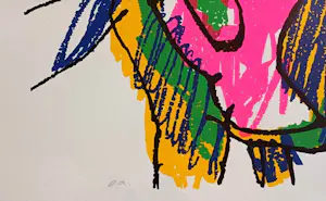 Herman Brood - zeefdruk: man te paard kopen? Bied vanaf 450!