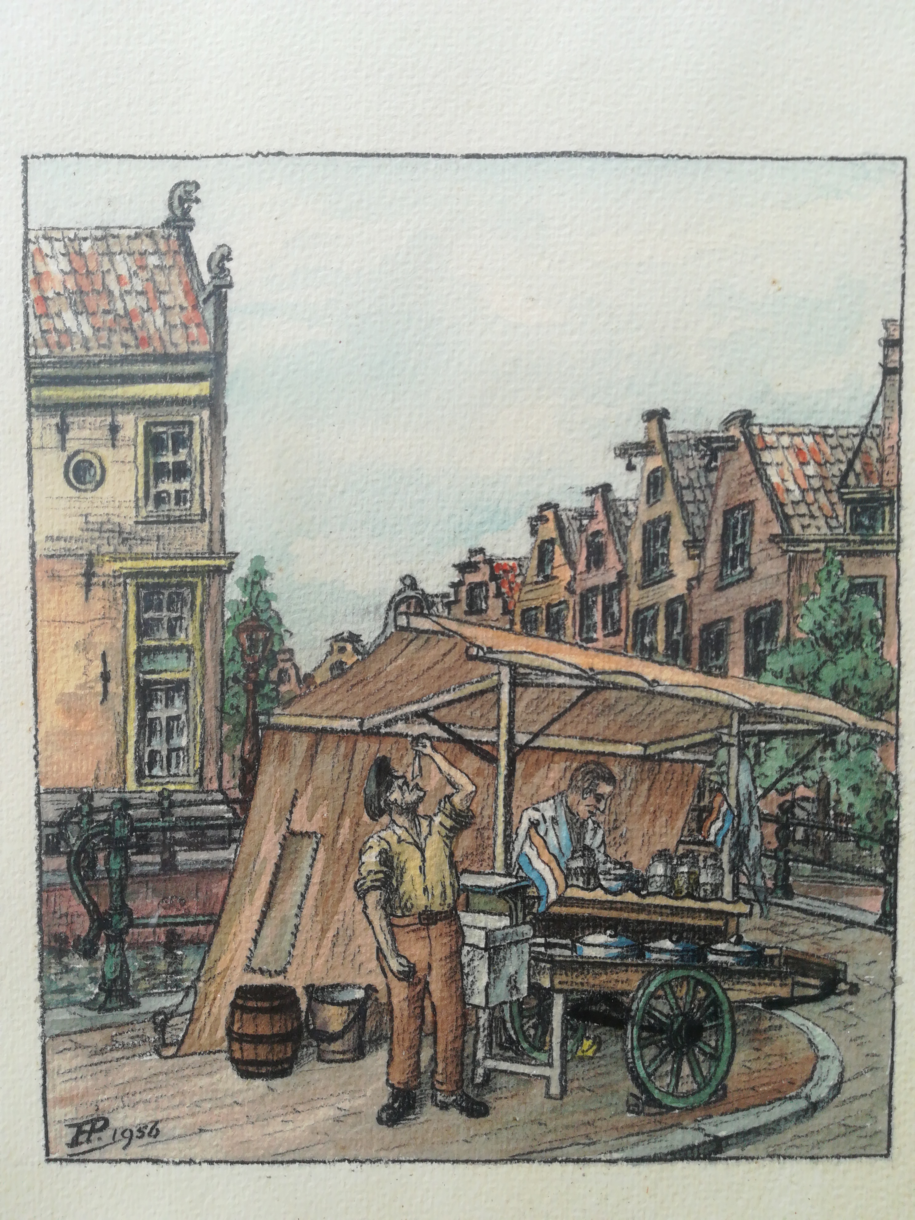 Niet of onleesbaar gesigneerd - Viskraam in Amsterdam kopen? Bied vanaf 1!