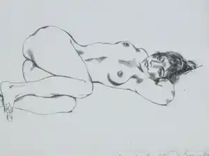 Wim Zwiers - Prélude, Liggend Naakt - Kopergravure verkocht voor € 56!