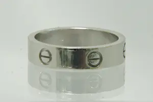 5 - 14 karaats witgouden schroef ring kopen? Bied vanaf 440!