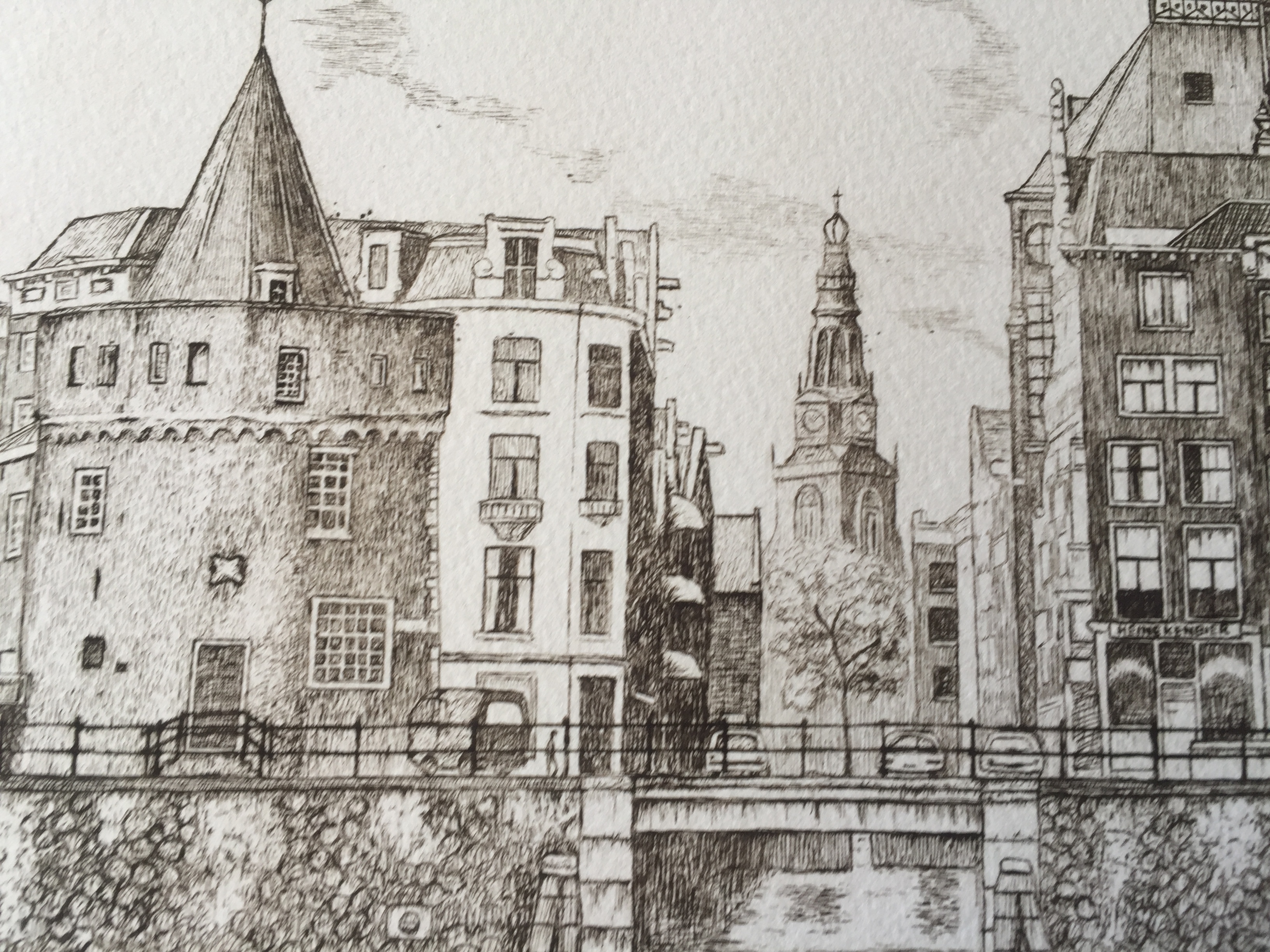 Niet of onleesbaar gesigneerd - ets - Prins Hendrikkade Amsterdam kopen? Bied vanaf 1!