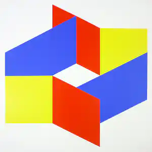 Bob Bonies - Zeefdruk, Compositie in primaire kleuren verkocht voor € 100!