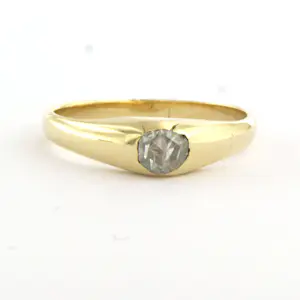 14k gouden ring met roos geslepen diamant tot. 0.15ct – G/H - SI kopen? Bied vanaf 310!