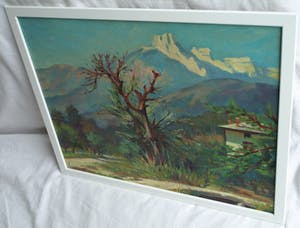 Klaas Pijlman - Olieverf op canvasboard , Cornetta, Italië - gesigneerd & ingelijst – 1980 kopen? Bied vanaf 35!