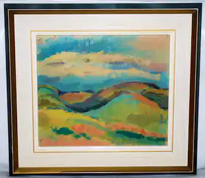 Else van der Feer Lader-Lohmann - Duinen bij Castricum - olieverfschilderij - gratis verzending verkocht voor € 375!