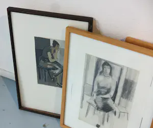 Janus Nuiten - Lot van 6 werken op papier, Vrouwfiguren kopen? Bied vanaf 40!