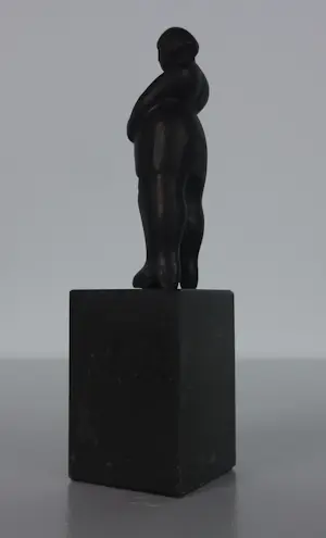 Jan Pieter Leeuwenburgh - Set van drie bronzen beeldjes, Hardloper, Worstelaars en Zwanger kopen? Bied vanaf 100!