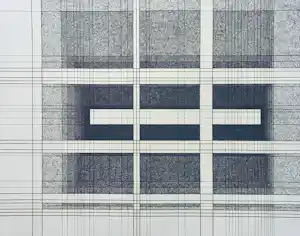 Paul van Gils - Geometrisch abstracte compositie, ets kopen? Bied vanaf 60!