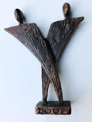 Jos Gielen - Twee Figuren - Brons verkocht voor € 45!