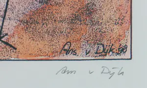 Ans van Dijk - Zeefdruk, Num Num 55/150 - Ingelijst kopen? Bied vanaf 20!