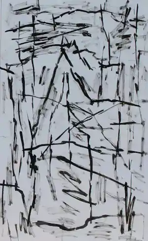 Jan Schoonhoven - Ingelijste tekening - 1990 (nette lijst!) kopen? Bied vanaf 2500!