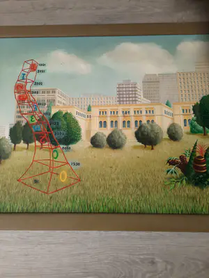 Jos van den Heuvel - landschap met paaseieren kopen? Bied vanaf 100!