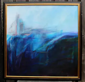 Jeroen Dercksen - acryl op doek: "de stad nadert" - 2002 kopen? Bied vanaf 699!