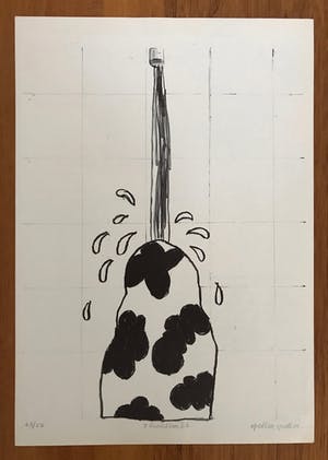 Reinier Lucassen - Lithografie - Gesigneerd - "Spetter spetter..." - 1966 - 22/50 kopen? Bied vanaf 45!