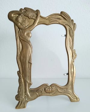 Brons (Onbekend) - sierlijke art nouveau (foto) lijst kopen? Bied vanaf 45!