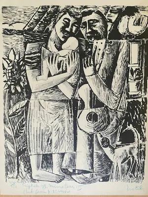 Marcel Notebaert - 8 zwart-wit tekeningen van figuren en taferelen. kopen? Bied vanaf 280!