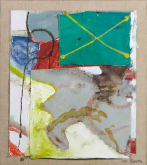 Lex Grote - Gemengde techniek / collage van papier op doek + paneel, Zonder titel kopen? Bied vanaf 70!