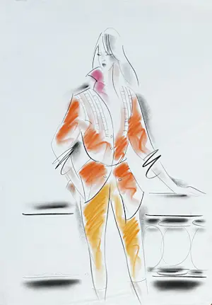 Henri Matchavariani - (VOGUE) Modetekening - 1986 kopen? Bied vanaf 180!