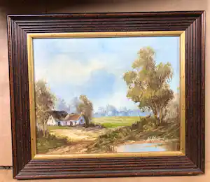 Henner Knauf - (1901-1976) Olieverfschilderij Landschap kopen? Bied vanaf 65!