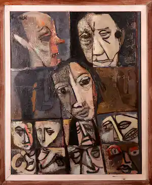 Frederick Franck - Olieverf op doek, Destiny - Ingelijst verkocht voor € 360!
