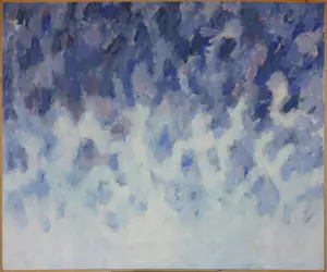 Janus Nuiten - Olieverf op doek, Zonder titel / Abstracte compositie - Ingelijst kopen? Bied vanaf 80!