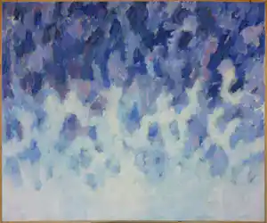 Janus Nuiten - Olieverf op doek, Zonder titel / Abstracte compositie - Ingelijst verkocht voor € 130!