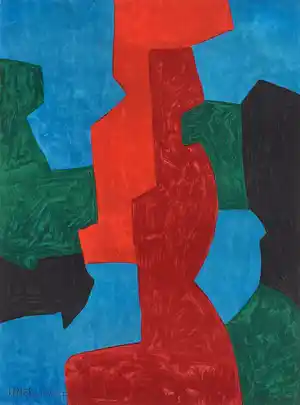 Serge Poliakoff - Composition bleue, rouge et verte verkocht voor € 1500!