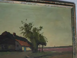 Aris Knikker - Ingelijst , Olieverf op doek , Boerderij – Gesigneerd - Lijst, 46 x 56 cm. kopen? Bied vanaf 1!