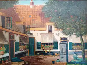 Albert Torringa - Het hofje van Loo te Haarlem. verkocht voor € 79!